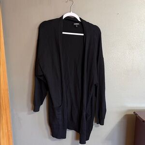 Express Women's Black Open Front Cardigan